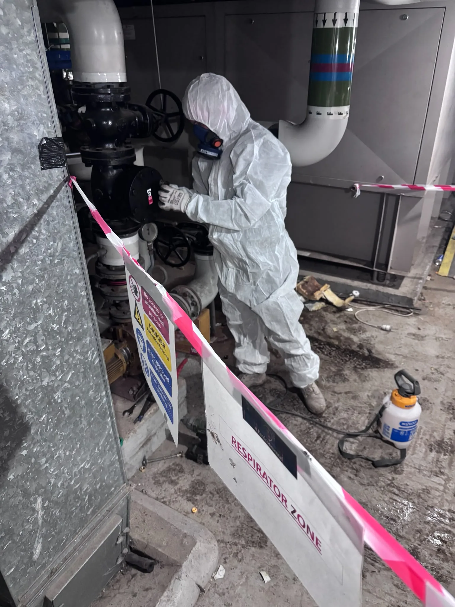 Asbestos artex removal from concrete soffit in Hither Green